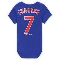 Newborn  Infant Nike Dansby Swanson Chicago Cubs Fuse Name Number Bodysuit