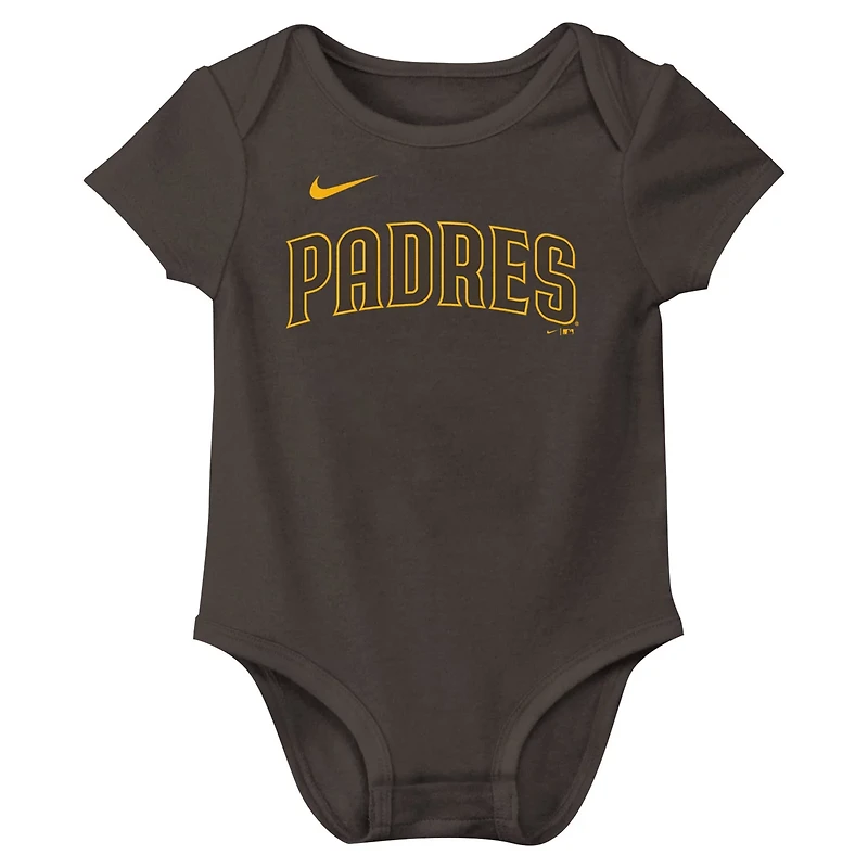 Newborn  Infant Nike Fernando Tatis Jr San Diego Padres Fuse Name Number Bodysuit