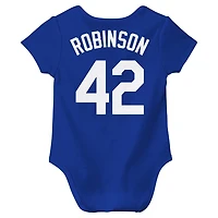 Newborn  Infant Nike Jackie Robinson Los Angeles Dodgers Fuse Name Number Bodysuit
