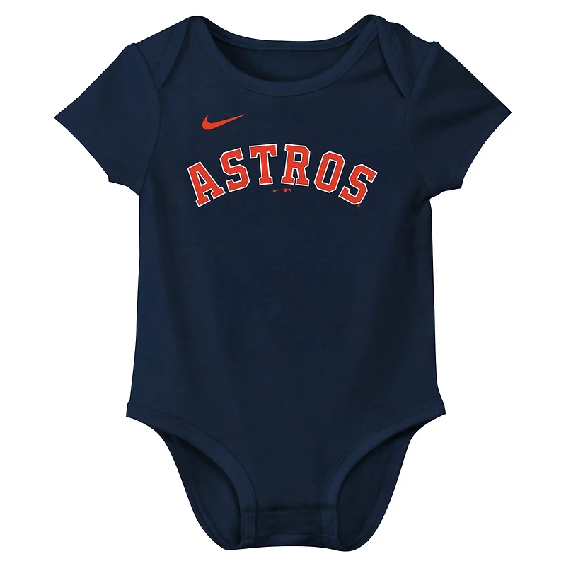 Newborn  Infant Nike Jose Altuve Houston Astros Fuse Name Number Bodysuit