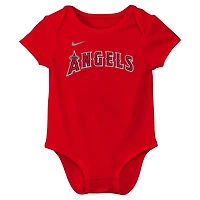 Newborn  Infant Nike Mike Trout Los Angeles Angels Fuse Name Number Bodysuit