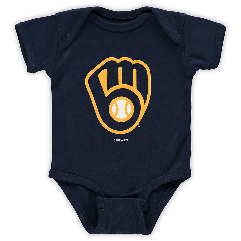 Newborn  Milwaukee Brewers Team Primary Logo Bodysuit