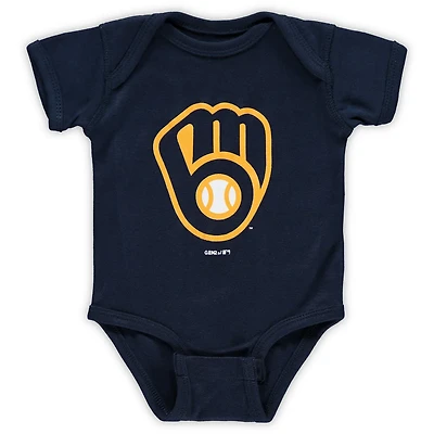 Newborn  Milwaukee Brewers Team Primary Logo Bodysuit