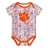 Newborn Clemson Tigers Sunday Comics 3-Pack Bodysuit Set