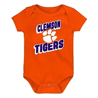 Newborn Clemson Tigers Sunday Comics 3-Pack Bodysuit Set