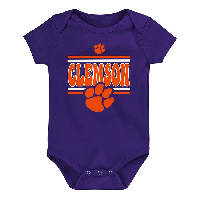 Newborn Clemson Tigers Sunday Comics 3-Pack Bodysuit Set