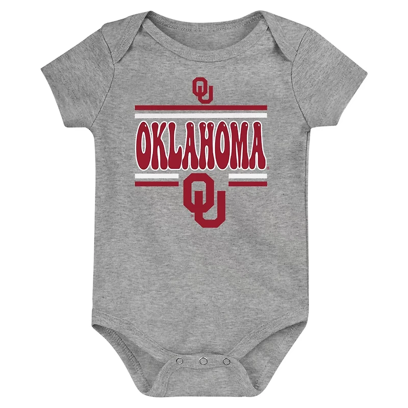 Newborn Oklahoma Sooners Sunday Comics 3-Pack Bodysuit Set