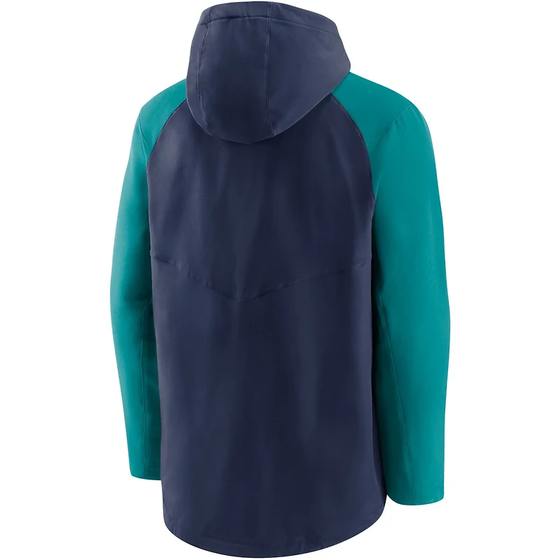Nike /Aqua Seattle Mariners Authentic Collection Performance Raglan Full-Zip Hoodie