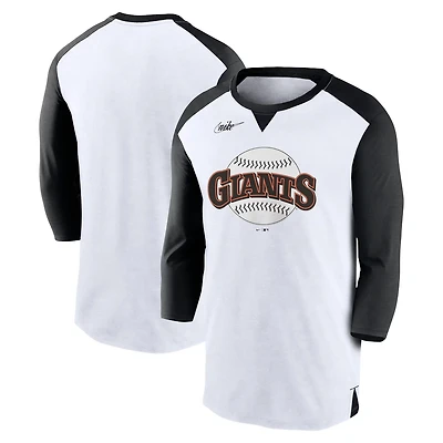 Nike /Black San Francisco Giants Rewind 3/4-Sleeve T-Shirt