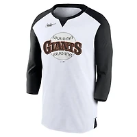 Nike /Black San Francisco Giants Rewind 3/4-Sleeve T-Shirt