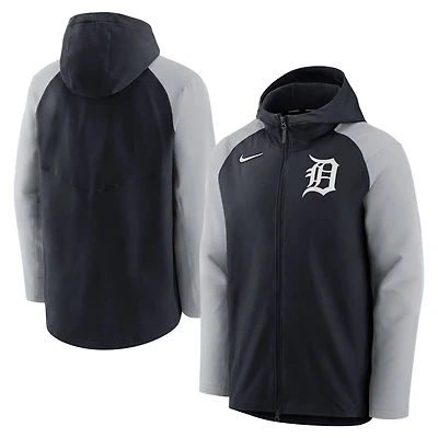 Nike /Gray Detroit Tigers Authentic Collection Performance Raglan Full-Zip Hoodie