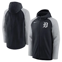 Nike /Gray Detroit Tigers Authentic Collection Performance Raglan Full-Zip Hoodie