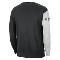 Nike /Heather Gray Brooklyn Nets Courtside Versus Force  Flight Pullover Sweatshirt