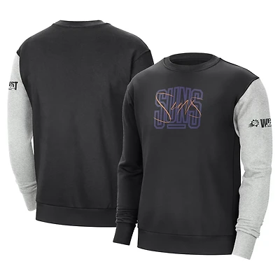 Nike /Heather Gray Phoenix Suns Courtside Versus Force  Flight Pullover Sweatshirt