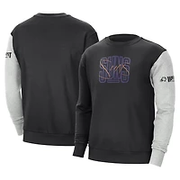 Nike /Heather Gray Phoenix Suns Courtside Versus Force  Flight Pullover Sweatshirt