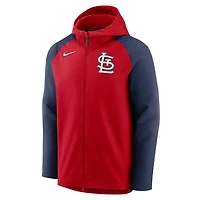 Nike /Navy St Louis Cardinals Authentic Collection Performance Raglan Full-Zip Hoodie