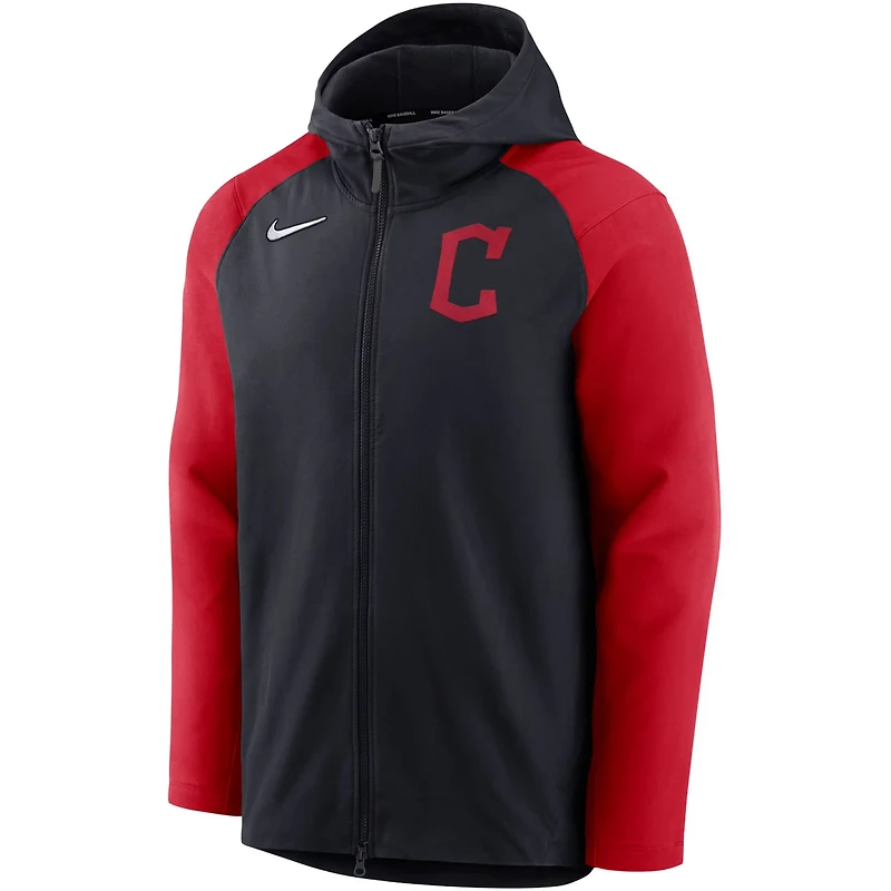 Nike /Red Cleveland Guardians Authentic Collection Performance Raglan Full-Zip Hoodie
