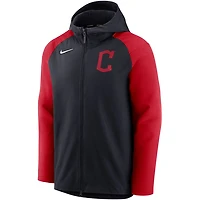 Nike /Red Cleveland Guardians Authentic Collection Performance Raglan Full-Zip Hoodie