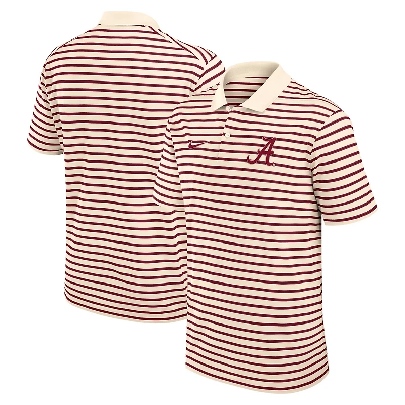 Nike Alabama Crimson Tide Solid Foundation Striped Performance Polo