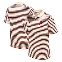Nike Alabama Crimson Tide Solid Foundation Striped Performance Polo