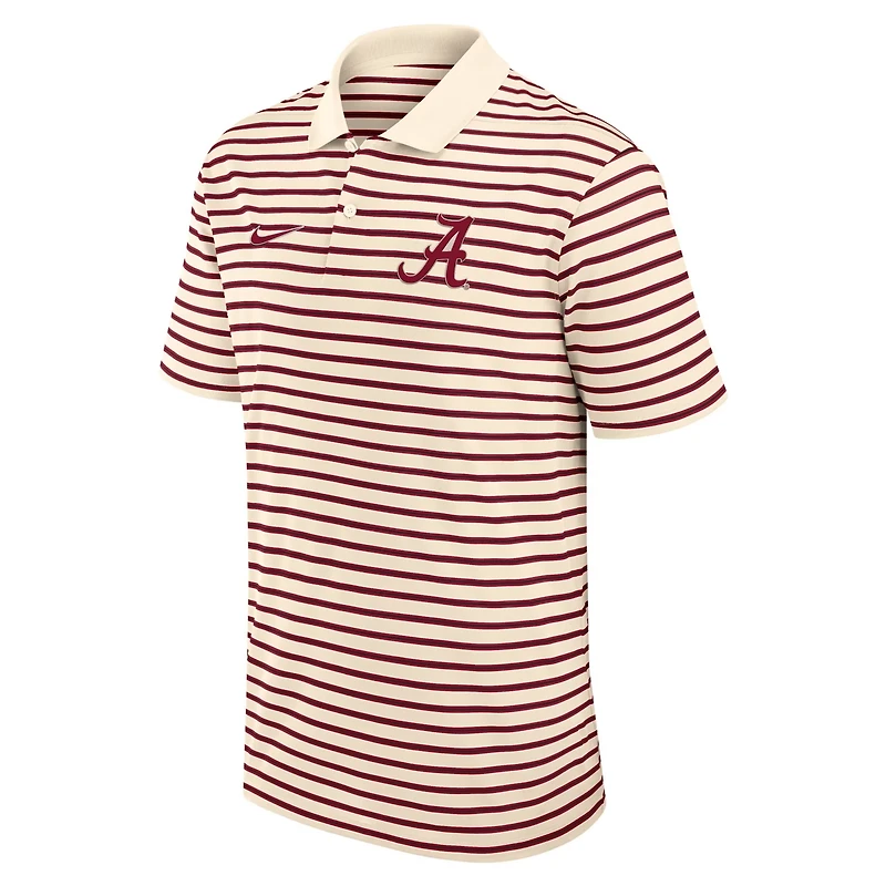 Nike Alabama Crimson Tide Solid Foundation Striped Performance Polo