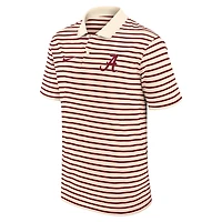 Nike Alabama Crimson Tide Solid Foundation Striped Performance Polo