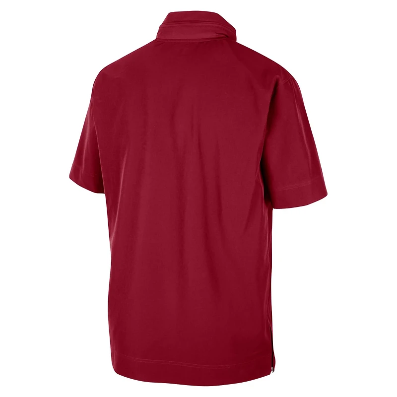 Nike Alabama Tide Coaches Half-Zip Short Sleeve Jacket