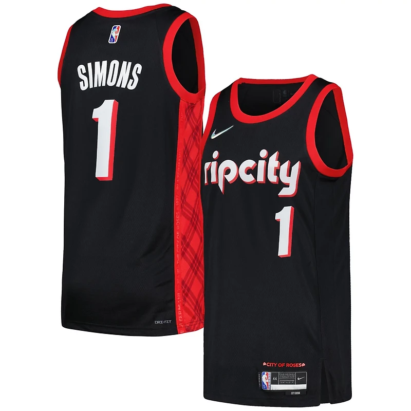 Nike Anfernee Simons Portland Trail Blazers Swingman Player Jersey - City Edition