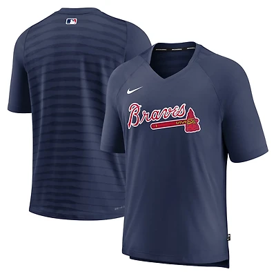 Nike Atlanta Braves Authentic Collection Pregame Raglan Performance V-Neck T-Shirt
