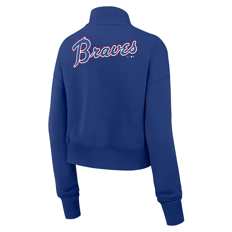 Nike Atlanta Braves Cooperstown Collection Phoenix Fleece Half-Zip Sweatshirt