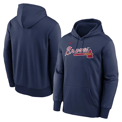Nike Atlanta Braves Primary Wordmark Therma Hoodie