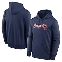 Nike Atlanta Braves Primary Wordmark Therma Hoodie