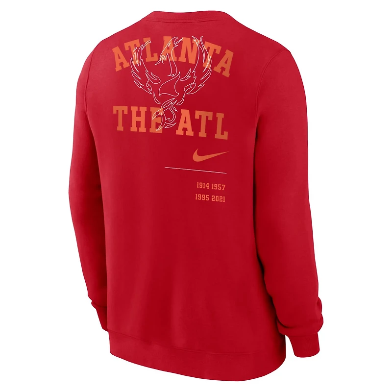 Nike Atlanta Braves Statement Ball Game Fleece Pullover Sweatshirt
