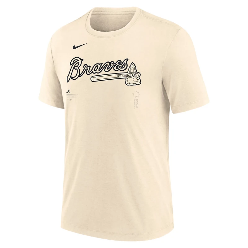 Nike Atlanta Braves Wordmark Tri-Blend T-Shirt