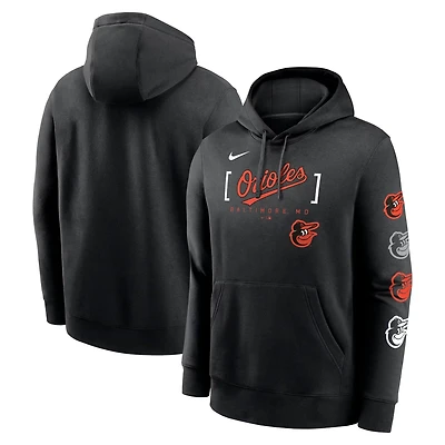 Nike Baltimore Orioles Club Stack Pullover Hoodie