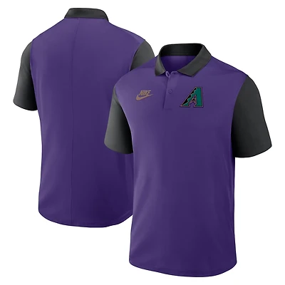 Nike Black Arizona Diamondbacks Cooperstown Collection Color-Block Victory Performance Polo