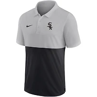 Nike Black Chicago White Sox Team Baseline Striped Performance Polo