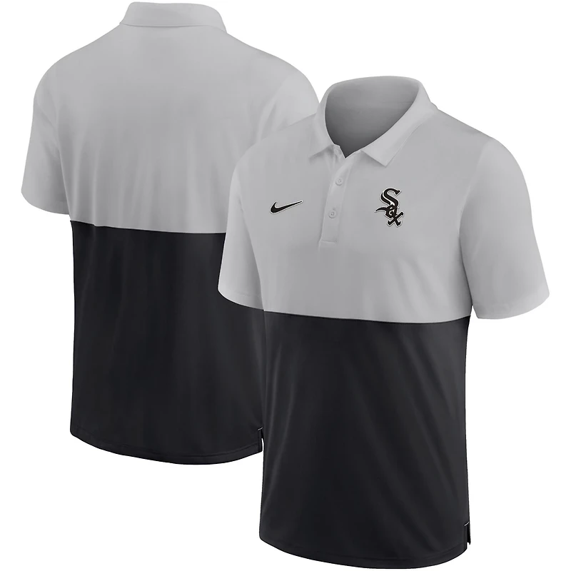 Nike Black Chicago White Sox Team Baseline Striped Performance Polo