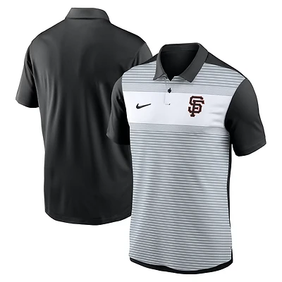 Nike Black San Francisco Giants Vapor Striped Performance Polo