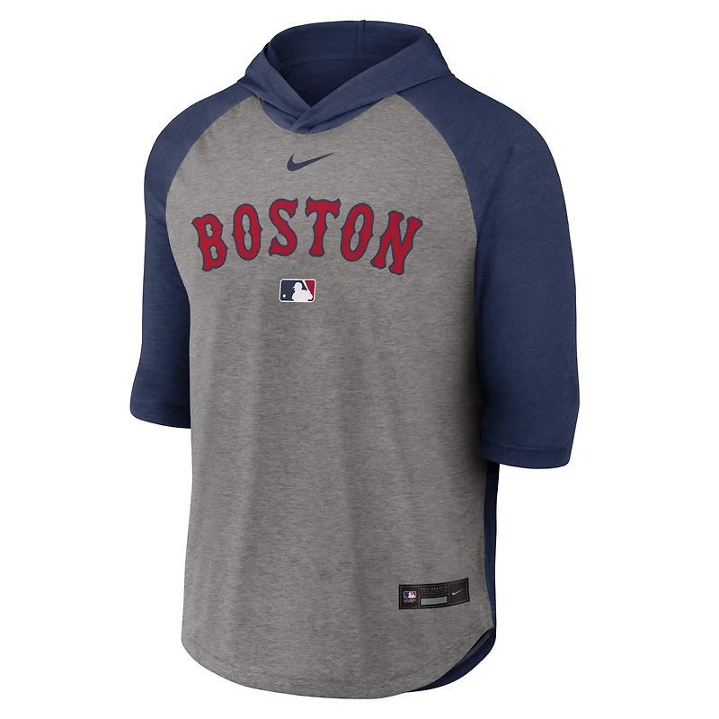 Nike Boston Red Sox Authentic Collection Flux Dri-FIT Raglan 3 4-Sleeve Hooded T-Shirt