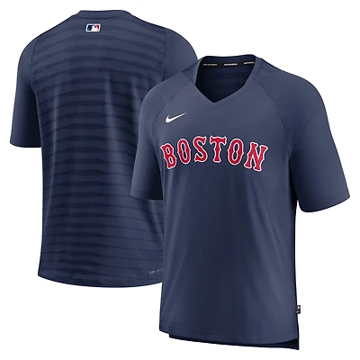 Nike Boston Red Sox Authentic Collection Pregame Raglan Performance V-Neck T-Shirt