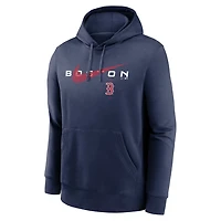 Nike Boston Red Sox Big  Tall Over Arch Pullover Hoodie
