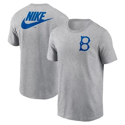 Nike Brooklyn Dodgers Cooperstown Collection Large Logo 2-Hit T-Shirt