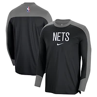 Nike Brooklyn Nets 2024 25 Authentic Pre-Game Legend Long Sleeve Shooting Shirt
