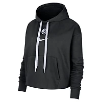 Nike Brooklyn Nets Courtside Cropped Pullover Hoodie
