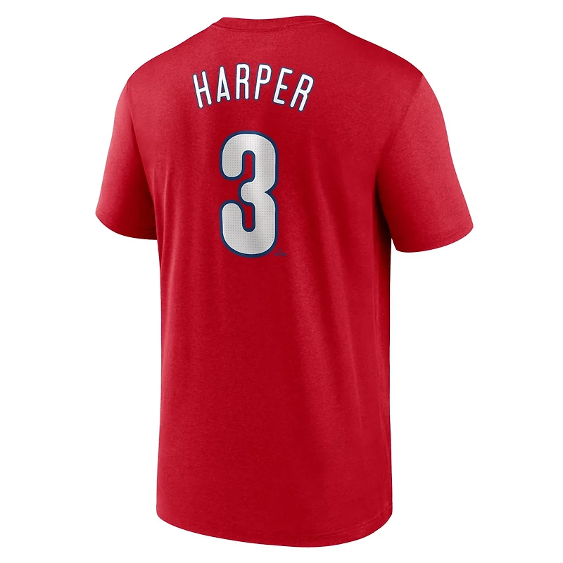 Nike Bryce Harper Philadelphia Phillies Legend Name  Number Performance T-Shirt
