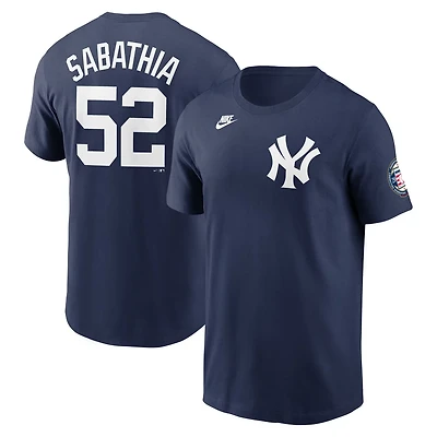 Nike CC Sabathia New York Yankees 2025 Baseball Hall of Fame Retired Name  Number T-Shirt