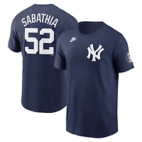 Nike CC Sabathia New York Yankees 2025 Baseball Hall of Fame Retired Name  Number T-Shirt