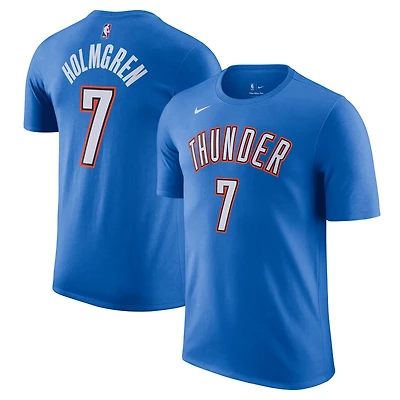 Nike Chet Holmgren Oklahoma City Thunder Icon Edition Name  Number T-Shirt