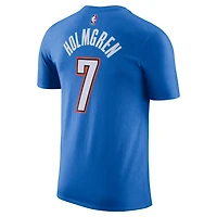 Nike Chet Holmgren Oklahoma City Thunder Icon Edition Name  Number T-Shirt